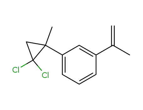 Molecular Structure of 41009-77-2 (1-(2,2-Dichlor-1-methylcyclopropyl)-3-isopropenylbenzol)