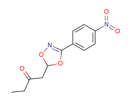 Molecular Structure of 66437-44-3 (2-Butanone, 1-[3-(4-nitrophenyl)-1,4,2-dioxazol-5-yl]-)