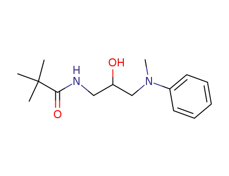 Molecular Structure of 69156-50-9 (N-[2-Hydroxy-3-(methyl-phenyl-amino)-propyl]-2,2-dimethyl-propionamide)