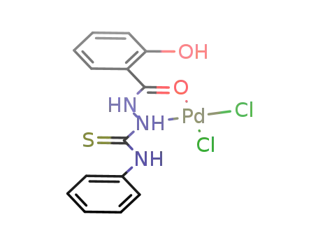 Pd(C<sub>6</sub>H<sub>5</sub>NHCSNHNHCOC<sub>6</sub>H<sub>4</sub>-o-OH)Cl<sub>2</sub>