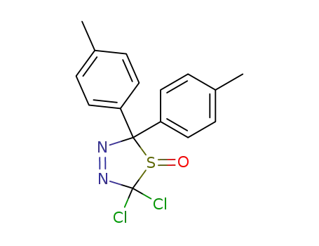 2,2-dichloro-5,5-di-<i>p</i>-tolyl-2,5-dihydro-[1,3,4]thiadiazole 1-oxide