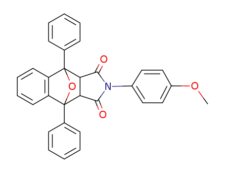 2-(4-methoxy-phenyl)-4,9-diphenyl-3a,4,9,9a-tetrahydro-4,9-epioxido-benzo[<i>f</i>]isoindole-1,3-dione