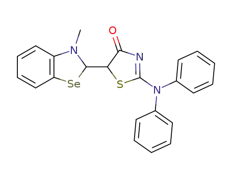 2-diphenylamino-5-(3-methyl-2,3-dihydro-benzoselenazol-2-yl)-thiazol-4-one