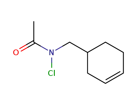 Molecular Structure of 54385-09-0 (N-Chlor-N-<(3-cyclohexen-1-yl)methyl>acetamid)