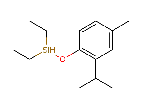 Molecular Structure of 32135-19-6 (Diethyl-(2-isopropyl-4-methyl-phenoxy)-silane)