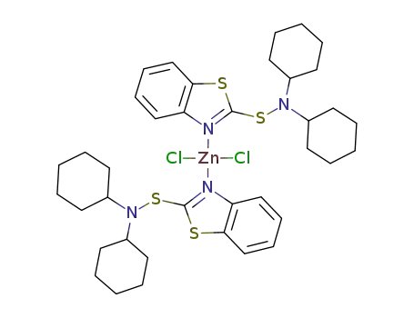 Zn(N,N-dicyclohexyl-2-benzthiazolylsulfenamide)2Cl<sub>2</sub>