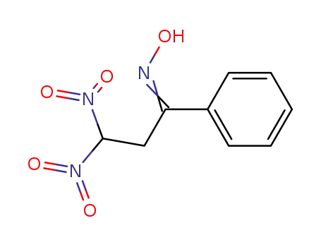 Molecular Structure of 62116-01-2 (1-Propanone, 3,3-dinitro-1-phenyl-, oxime)