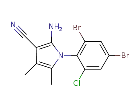 2-amino-4,5-dimethyl-1-(2,4-dibromo-6-chlorophenyl)pyrrole-3-carbonitrile