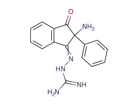 Molecular Structure of 94460-47-6 (2-Amino-2-phenyl-indandion-(1.3)-monoguanylhydrazon)