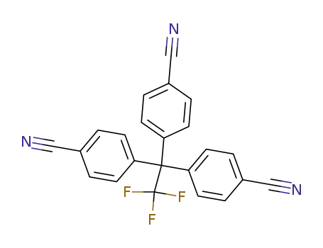 Molecular Structure of 61204-07-7 (Benzonitrile, 4,4',4''-(trifluoroethylidyne)tris-)