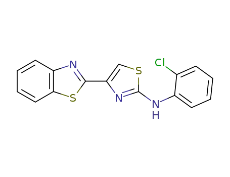 Molecular Structure of 54469-56-6 ((4-benzothiazol-2-yl-thiazol-2-yl)-(2-chloro-phenyl)-amine)