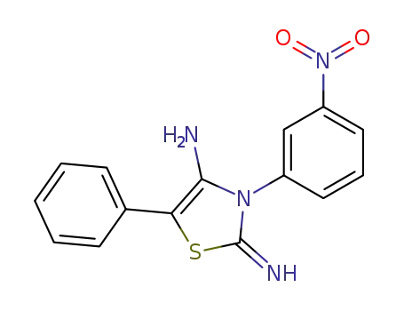 4-amino-3-(3-nitro-phenyl)-5-phenyl-3<i>H</i>-thiazol-2-ylideneamine