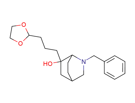 Molecular Structure of 61707-41-3 (2-Azabicyclo[2.2.2]octan-6-ol,
6-[3-(1,3-dioxolan-2-yl)propyl]-2-(phenylmethyl)-)