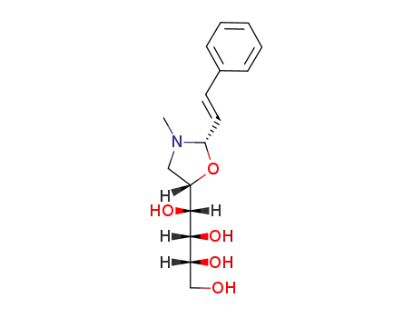 (2S,5S)-3-methyl-2-styryl-5-(D-arabino-1,2,3,4-tetrahydroxybutyl)oxazolidine