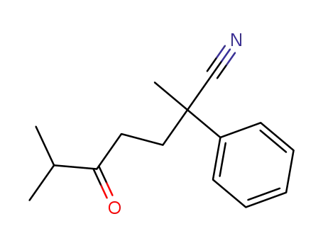 (+/-)-2,6-Dimethyl-5-oxo-2-phenyl-heptansaeure-nitril