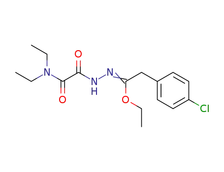 2-{N'-[2-(4-Chloro-phenyl)-1-ethoxy-eth-(Z)-ylidene]-hydrazino}-N,N-diethyl-2-oxo-acetamide