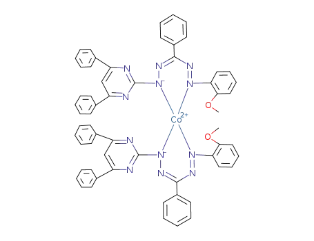 bis[1-(o-methoxyphenyl)-3-phenyl-5-(4,6-diphenyl-2-pyrimidinyl)formazanato]cobalt