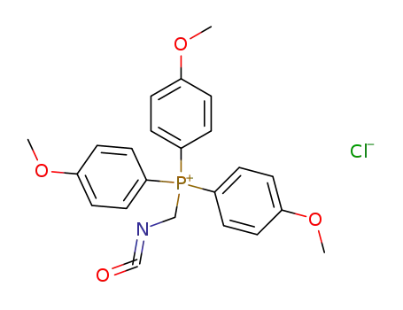 Molecular Structure of 62779-12-8 (Phosphonium, (isocyanatomethyl)tris(4-methoxyphenyl)-, chloride)