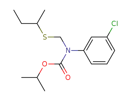 Molecular Structure of 40151-23-3 (sec-Butylsulfanylmethyl-(3-chloro-phenyl)-carbamic acid isopropyl ester)