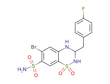 6-bromo-3-(4-fluoro-benzyl)-1,1-dioxo-1,2,3,4-tetrahydro-1λ<sup>6</sup>-benzo[1,2,4]thiadiazine-7-sulfonic acid amide