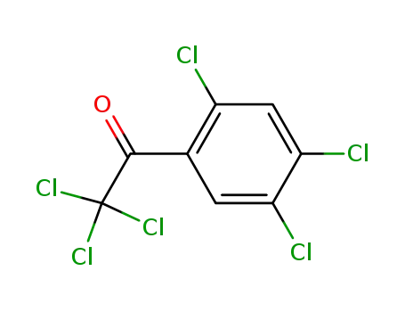 Molecular Structure of 27704-42-3 (ω,ω,ω,2,4,5-Hexachloracetophenon)