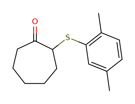 (+/-)-2-(2,5-Dimethyl-phenylmercapto)-cycloheptanon