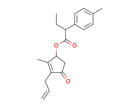 Molecular Structure of 51630-16-1 (2-p-Tolyl-butyric acid 3-allyl-2-methyl-4-oxo-cyclopent-2-enyl ester)