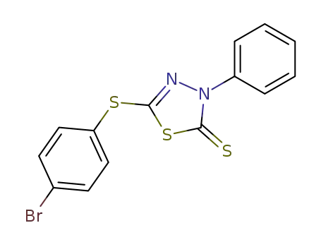 1,3,4-Thiadiazole-2(3H)-thione, 5-[(4-bromophenyl)thio]-3-phenyl-