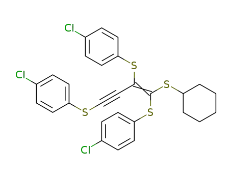 1-Cyclohexylthio-1,2,4-tris(4-chlorphenylthio)-1-buten-3-in