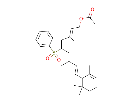 Acetic acid (2E,6E,8E)-5-benzenesulfonyl-3,7-dimethyl-9-(2,6,6-trimethyl-cyclohex-2-enyl)-nona-2,6,8-trienyl ester