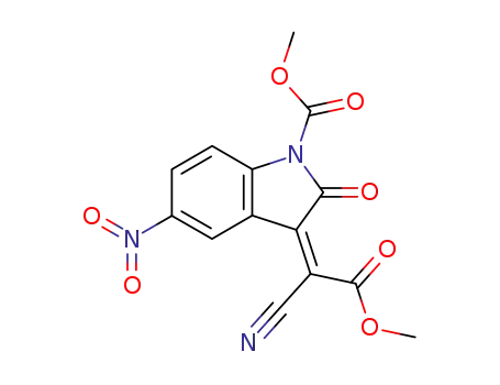 Methyl (Z)-3-(1-cyano-2-methoxy-2-oxoethylidene)-2,3-dihydro-5-nitro-2-oxo-1H-indole-1-carboxylate
