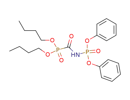 Molecular Structure of 120549-25-9 (N-(O,O-Diphenyl-phosphono)-carbamylphosphonsaeure-dibutylester)
