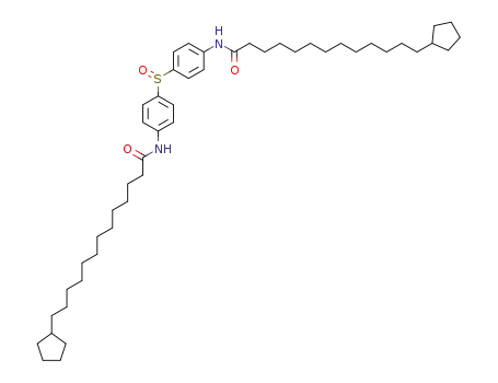 Molecular Structure of 122388-28-7 (bis-[4-(13-cyclopentyl-tridecanoylamino)-phenyl]-sulfoxide)