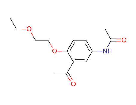 Molecular Structure of 95323-96-9 ((4-Acetamino-2-acetyl-phenyl)-(2-ethoxy-ethyl)-ether)