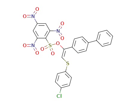 2,4,6-Trinitro-benzenesulfonic acid (E)-1-biphenyl-4-yl-2-(4-chloro-phenylsulfanyl)-vinyl ester