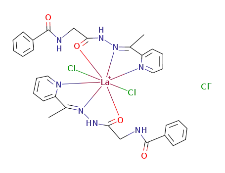 dichlorobis{2-acetylpyridine(N-benzoyl)glycyl hydrazone} lanthanum(III) chloride