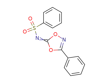 Molecular Structure of 35607-94-4 (<i>N</i>-(3-phenyl-[1,4,2]dioxazol-5-ylidene)-benzenesulfonamide)