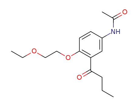 Molecular Structure of 97739-19-0 (<4-Acetamino-2-butyryl-phenyl>-<2-methoxy-aethyl>-aether)
