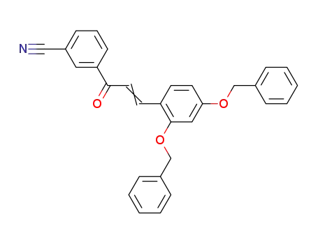 Molecular Structure of 33083-92-0 (2,4-Dibenzyloxy-3'-cyan-chalkon)