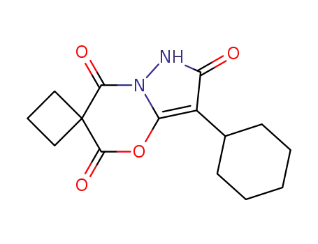 3'-cyclohexyl-spiro[cyclobutane-1,6'-pyrazolo[5,1-<i>b</i>][1,3]oxazine]-2',5',7'-trione