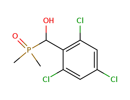 Molecular Structure of 53314-36-6 ((Dimethyl-phosphinoyl)-(2,4,6-trichloro-phenyl)-methanol)