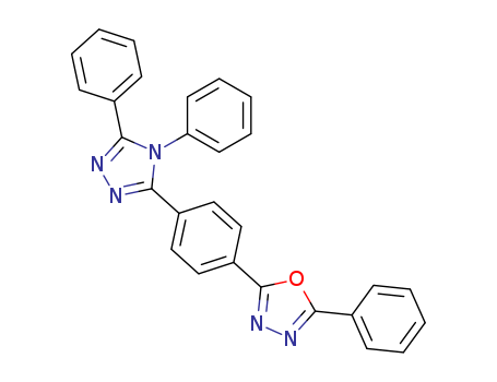 Molecular Structure of 123937-14-4 (1,3,4-Oxadiazole,
2-[4-(4,5-diphenyl-4H-1,2,4-triazol-3-yl)phenyl]-5-phenyl-)