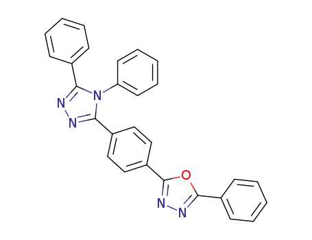 Molecular Structure of 123937-14-4 (1,3,4-Oxadiazole,
2-[4-(4,5-diphenyl-4H-1,2,4-triazol-3-yl)phenyl]-5-phenyl-)