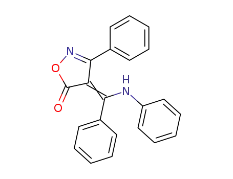Molecular Structure of 55352-47-1 (4-(anilino-phenyl-methylene)-3-phenyl-4<i>H</i>-isoxazol-5-one)