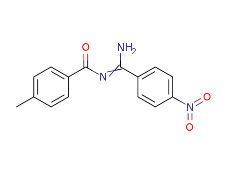 Molecular Structure of 32832-58-9 (4-Nitro-N<sup>2</sup>-p-toluoyl-benzamidin)