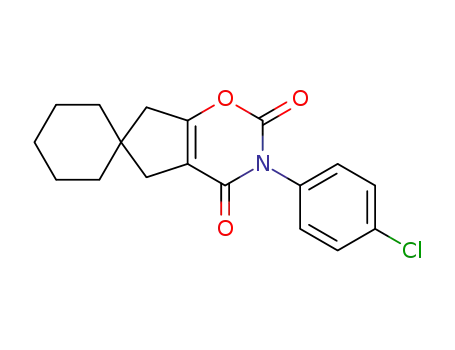 3'-(4-chloro-phenyl)-5',7'-dihydro-spiro[cyclohexane-1,6'-cyclopenta[<i>e</i>][1,3]oxazine]-2',4'-dione
