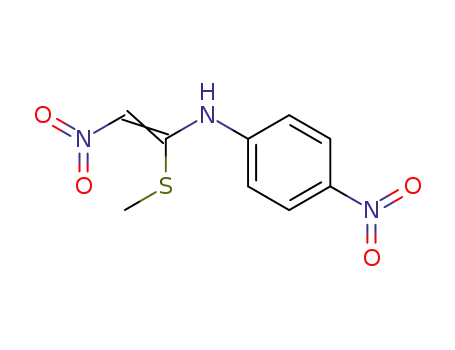 Molecular Structure of 63416-96-6 (Benzenamine, N-[1-(methylthio)-2-nitroethenyl]-4-nitro-)