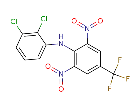 Molecular Structure of 53446-52-9 ((2,3-Dichloro-phenyl)-(2,6-dinitro-4-trifluoromethyl-phenyl)-amine)