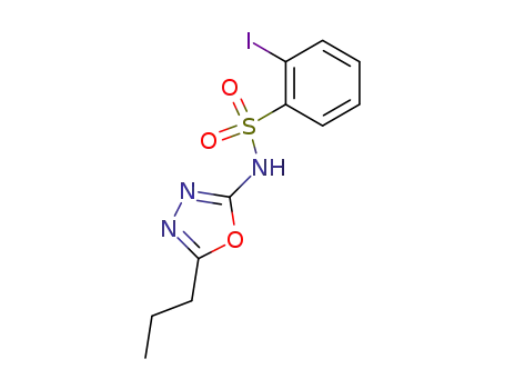 2-iodo-<i>N</i>-(5-propyl-[1,3,4]oxadiazol-2-yl)-benzenesulfonamide