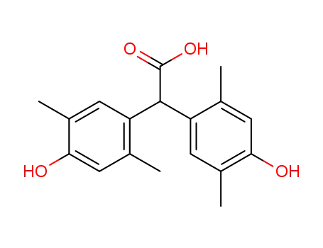 Molecular Structure of 73499-75-9 (Bis-(4-hydroxy-2,5-dimethyl-phenyl)-acetic acid)